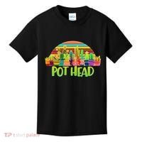 Retro Pot Head Plant Lover Kids T-Shirt thumb 0