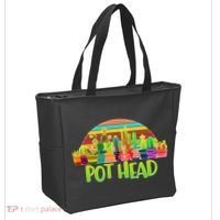 Retro Pot Head Plant Lover Tote Bag thumb 2