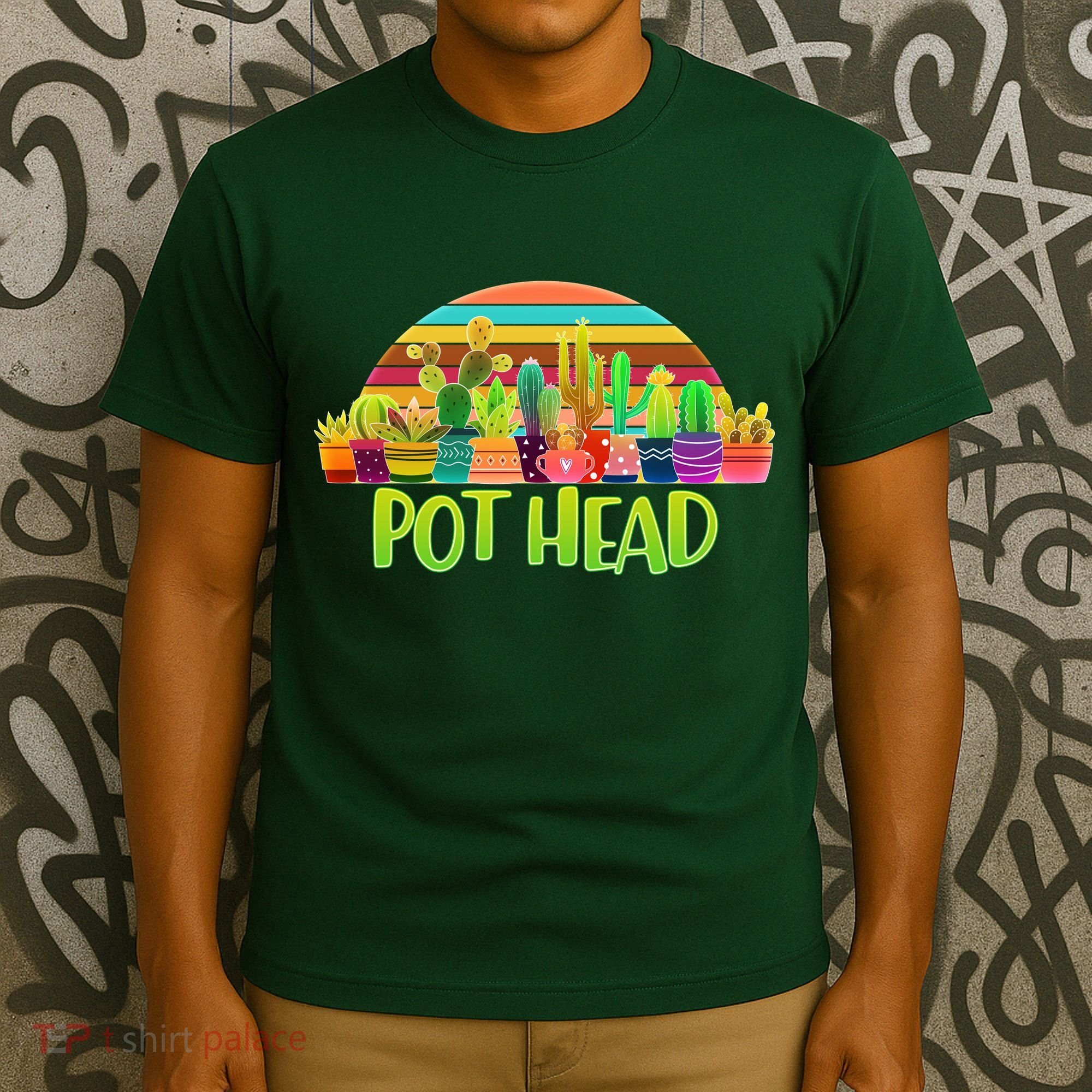 Retro Pot Head Plant Lover T-Shirt