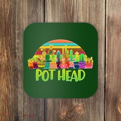 Retro Pot Head Plant Lover Coaster