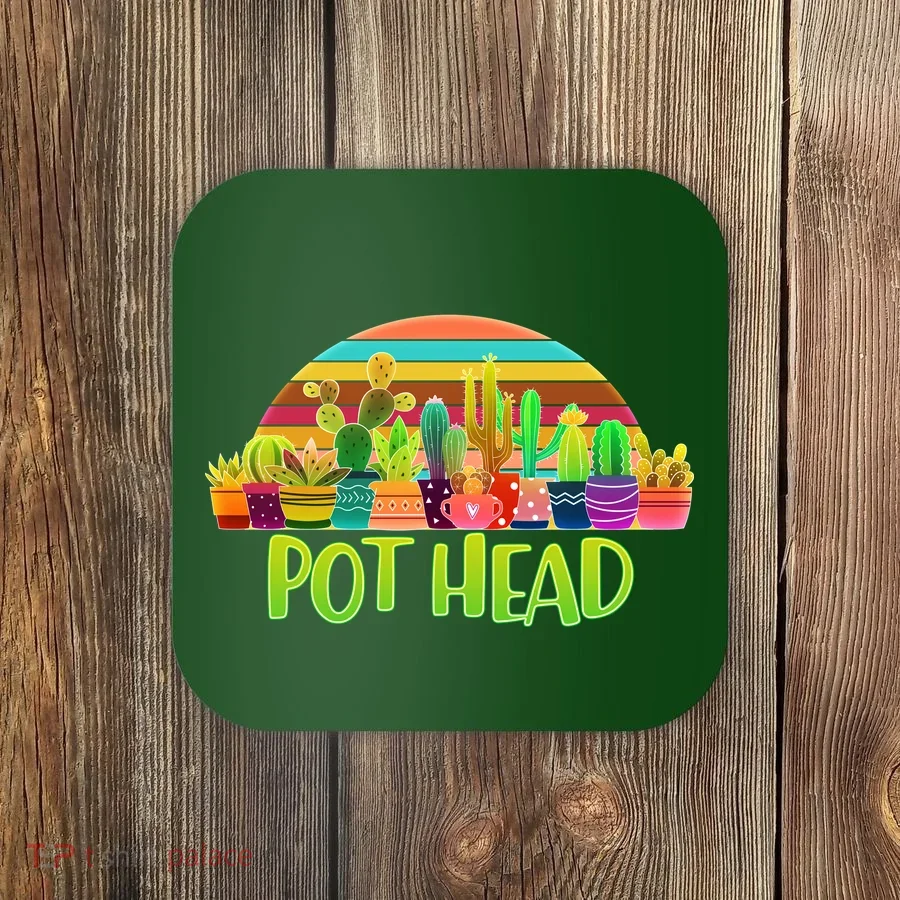 Retro Pot Head Plant Lover Coaster