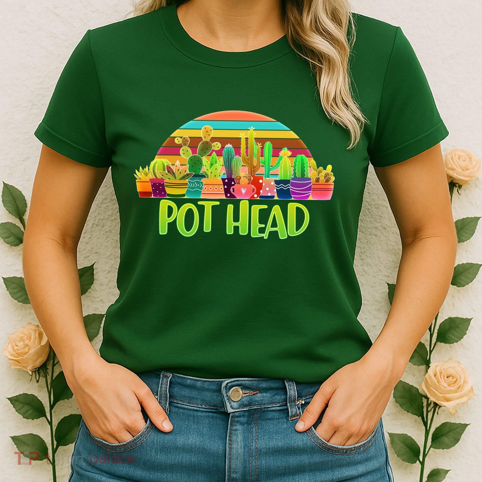 Retro Pot Head Plant Lover Women's T-Shirt