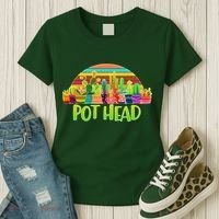 Retro Pot Head Plant Lover Women's T-Shirt thumb 3