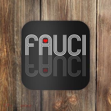 Retro Pro I Heart Dr Fauci Coaster