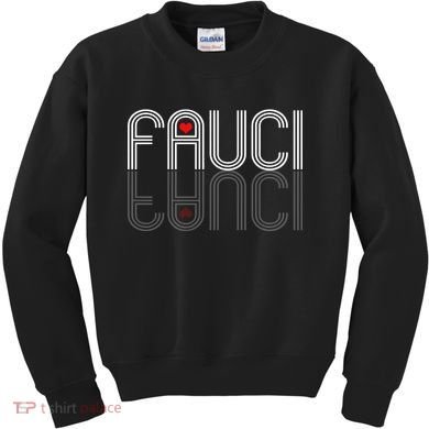 Retro Pro I Heart Dr Fauci Kids Sweatshirt