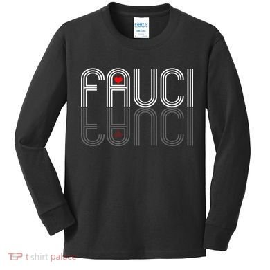 Retro Pro I Heart Dr Fauci Kids Long Sleeve Shirt