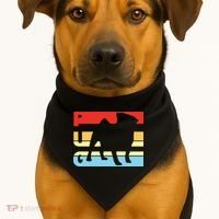 Retro Pug Logo USA-Made Doggie Bandana thumb 1