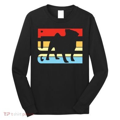Retro Pug Logo Long Sleeve Shirt