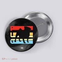 Retro Pug Logo Button thumb 0