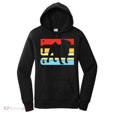 Retro Pug Logo Women's Hoodie