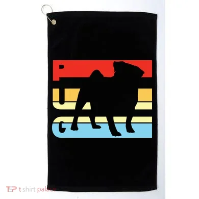 Retro Pug Logo Golf Towel