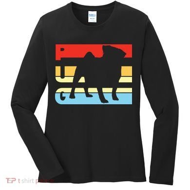 Retro Pug Logo Women's Long Sleeve Shirt