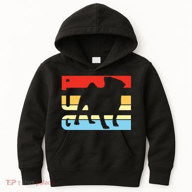 Retro Pug Logo Kids Hoodie