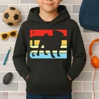 Retro Pug Logo Kids Hoodie thumb 2
