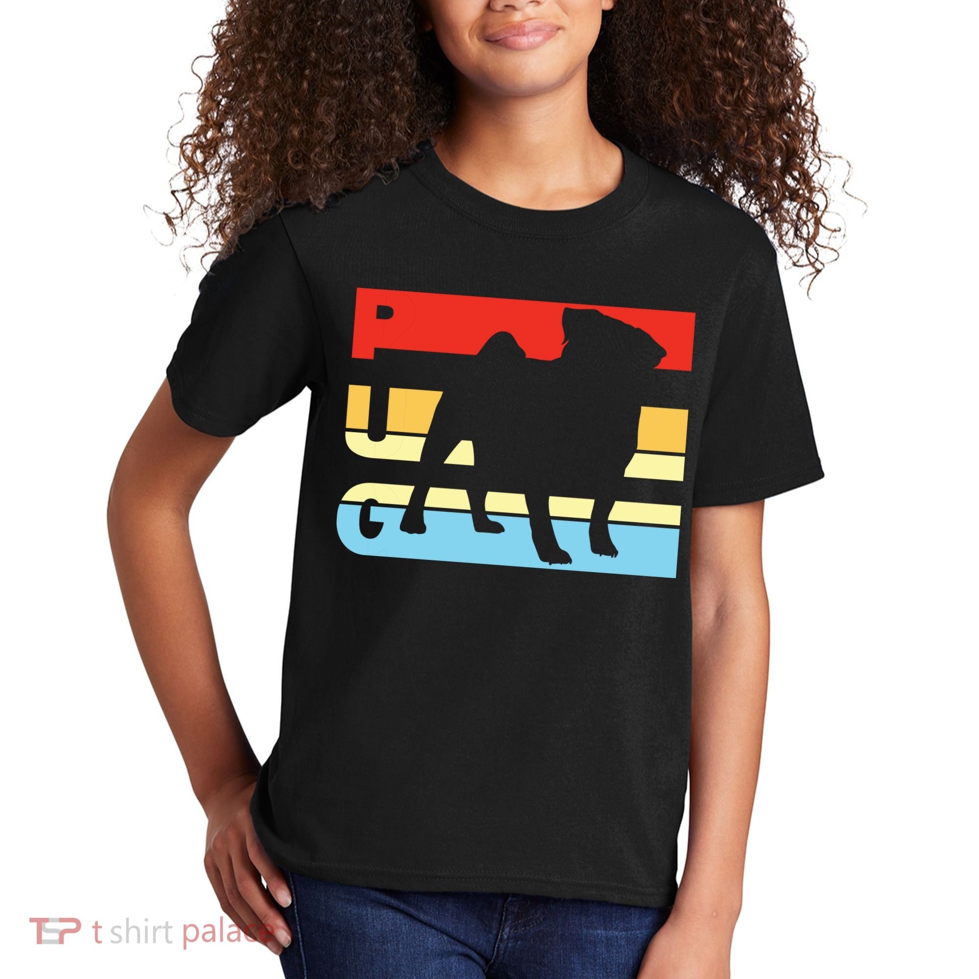 Retro Pug Logo Kids T-Shirt