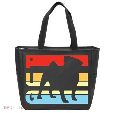 Retro Pug Logo Tote Bag