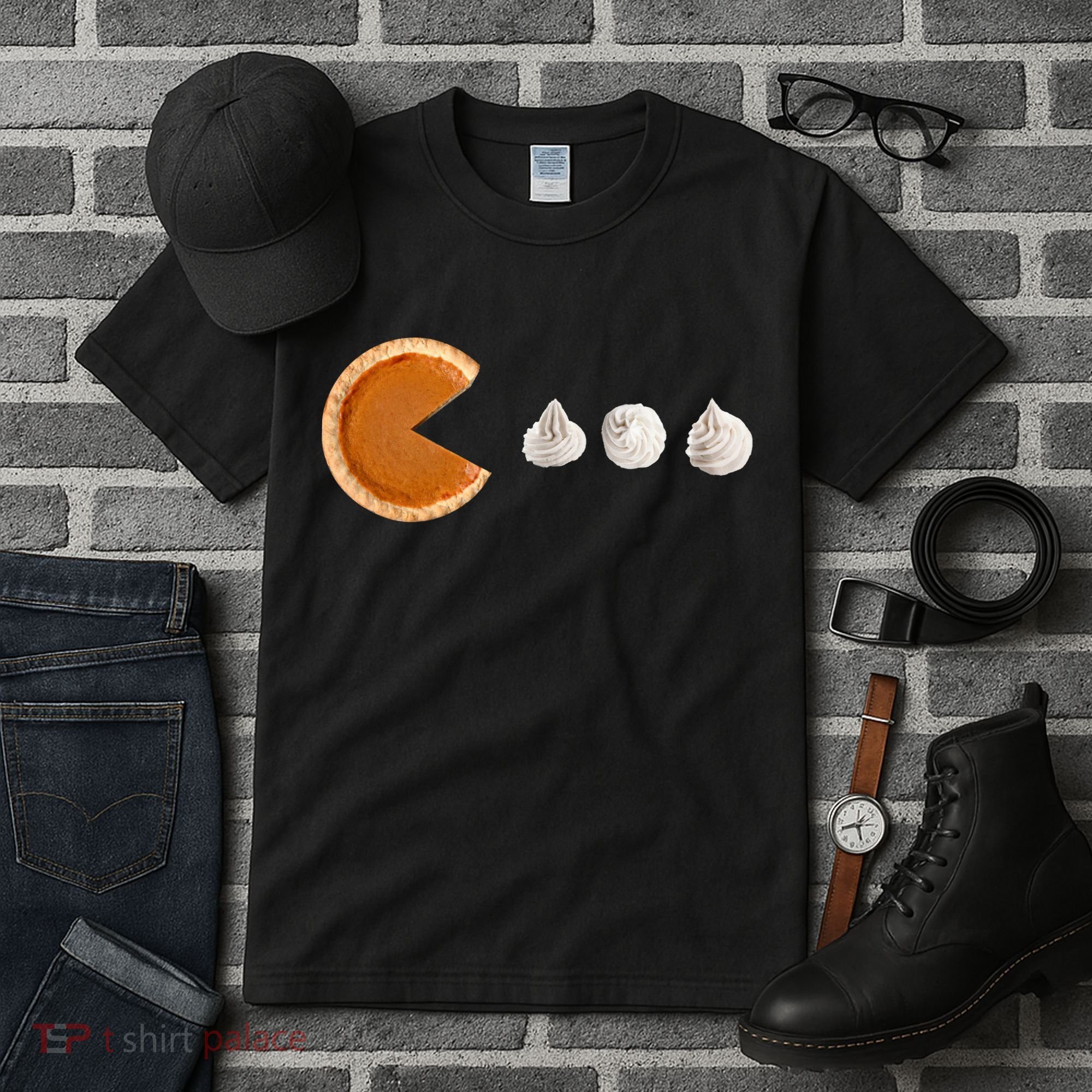 Retro Pumpkin Pie Thanksgiving Game Tall T-Shirt
