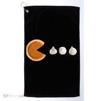 Retro Pumpkin Pie Thanksgiving Game Golf Towel thumb 0