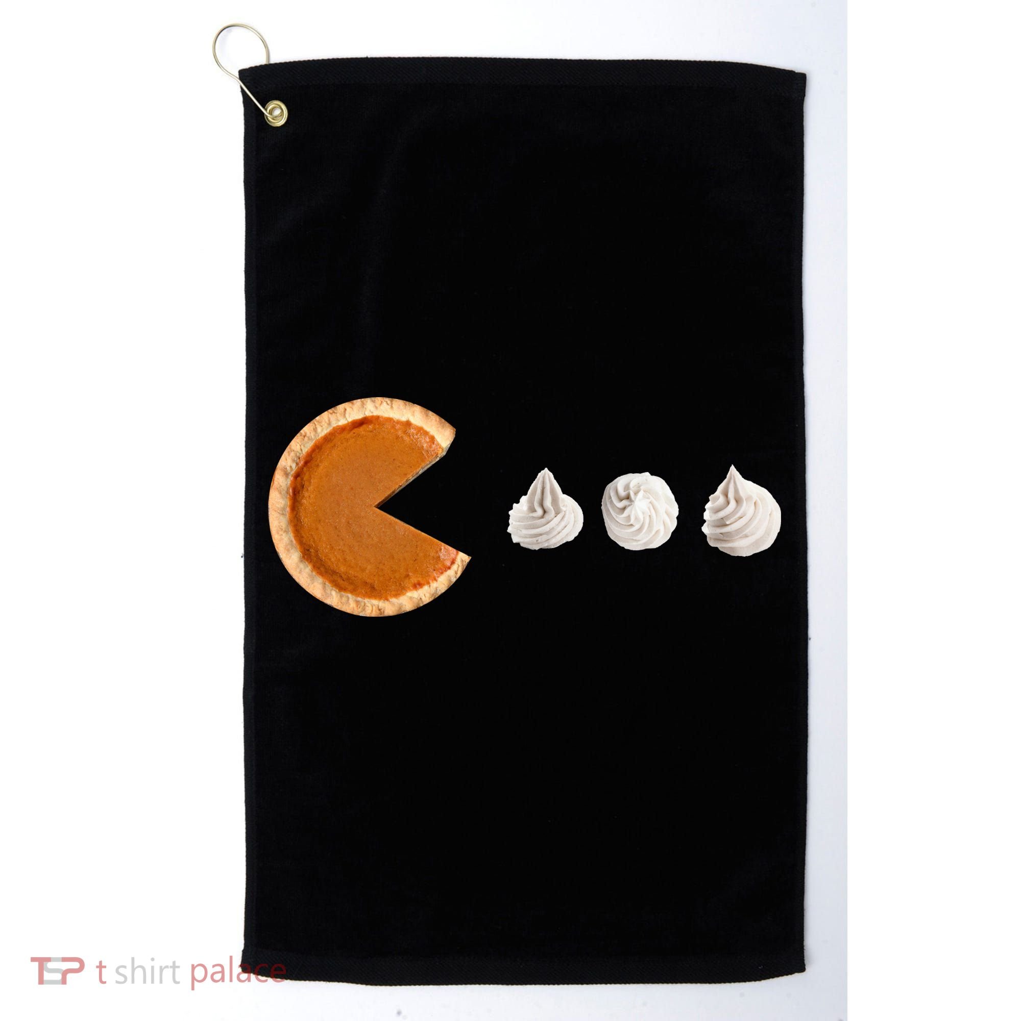 Retro Pumpkin Pie Thanksgiving Game Golf Towel
