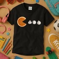 Retro Pumpkin Pie Thanksgiving Game Kids T-Shirt thumb 3