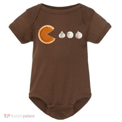 Retro Pumpkin Pie Thanksgiving Game Baby Bodysuit