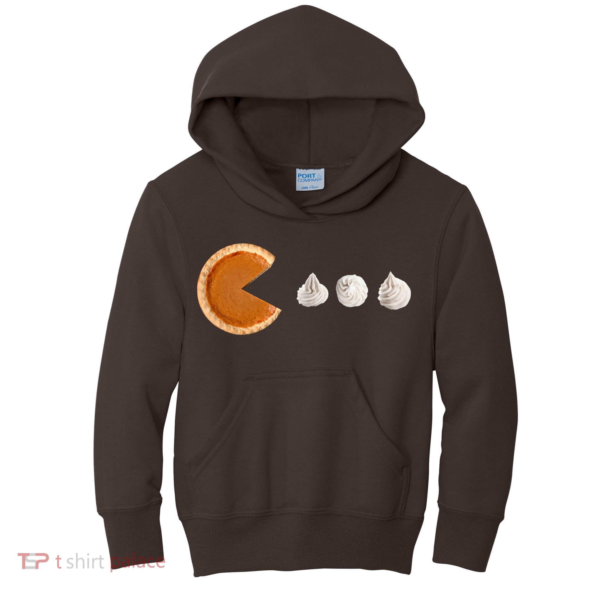 Retro Pumpkin Pie Thanksgiving Game Kids Hoodie