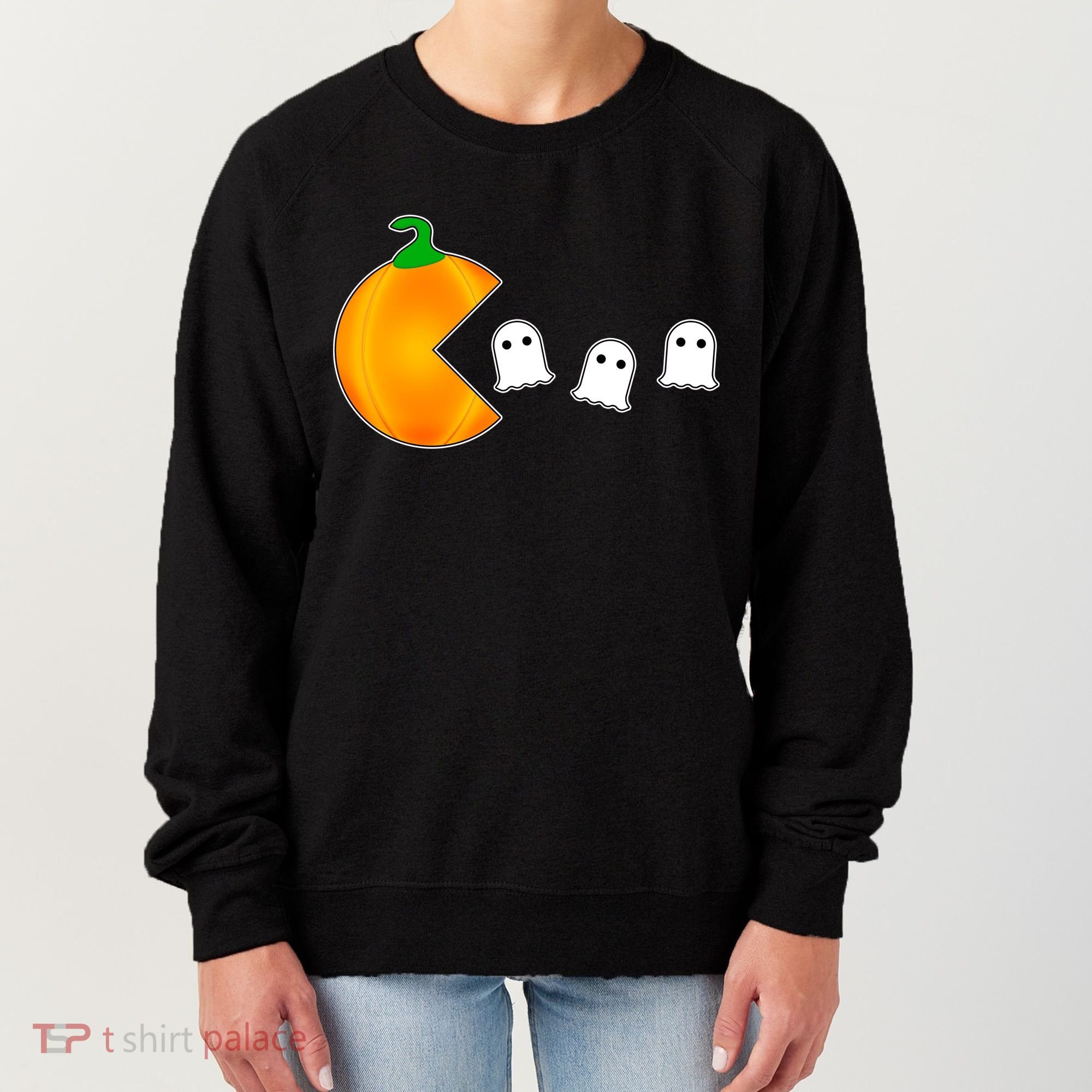 Retro Pumpkin Video Game Funny Halloween Women's Sweatshirt