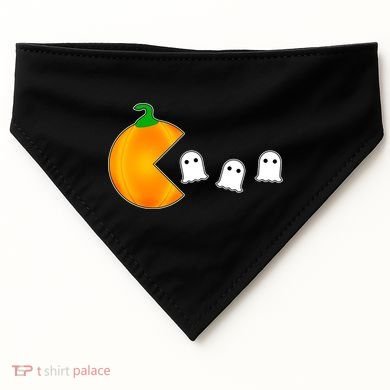 Retro Pumpkin Video Game Funny Halloween USA-Made Doggie Bandana
