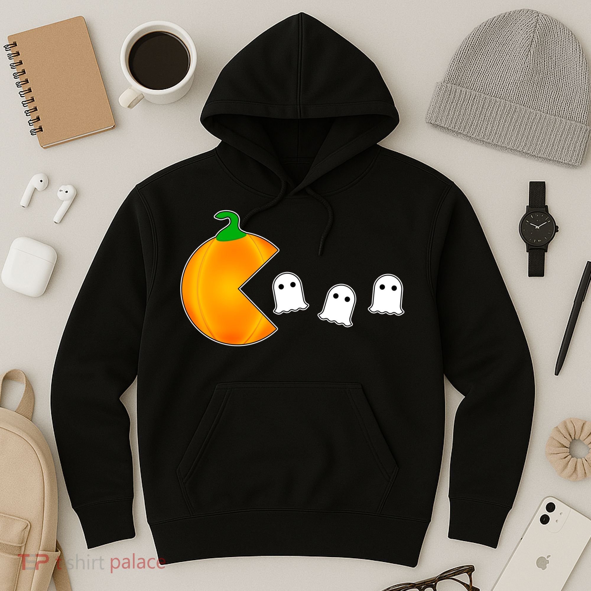 Retro Pumpkin Video Game Funny Halloween Hoodie