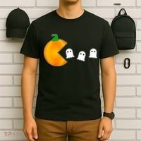 Retro Pumpkin Video Game Funny Halloween T-Shirt thumb 6