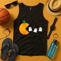 Retro Pumpkin Video Game Funny Halloween Tank Top thumb 4