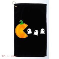 Retro Pumpkin Video Game Funny Halloween Golf Towel thumb 0