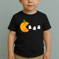 Retro Pumpkin Video Game Funny Halloween Toddler T-Shirt thumb 2