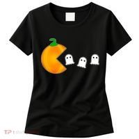 Retro Pumpkin Video Game Funny Halloween Women's T-Shirt thumb 0