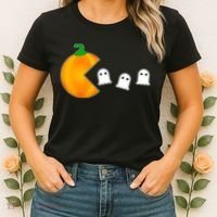 Retro Pumpkin Video Game Funny Halloween Women's T-Shirt thumb 2