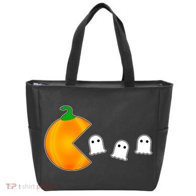 Retro Pumpkin Video Game Funny Halloween Tote Bag