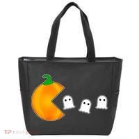 Retro Pumpkin Video Game Funny Halloween Tote Bag thumb 0