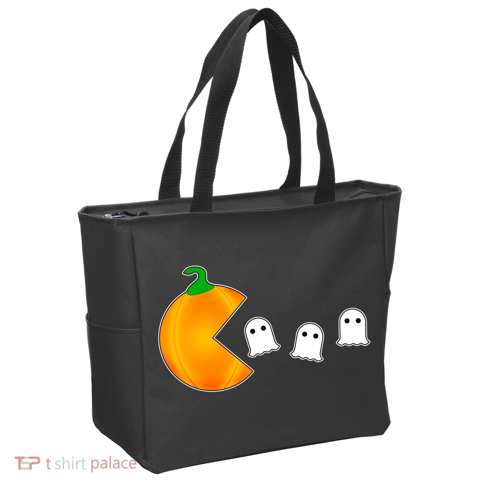 Retro Pumpkin Video Game Funny Halloween Tote Bag