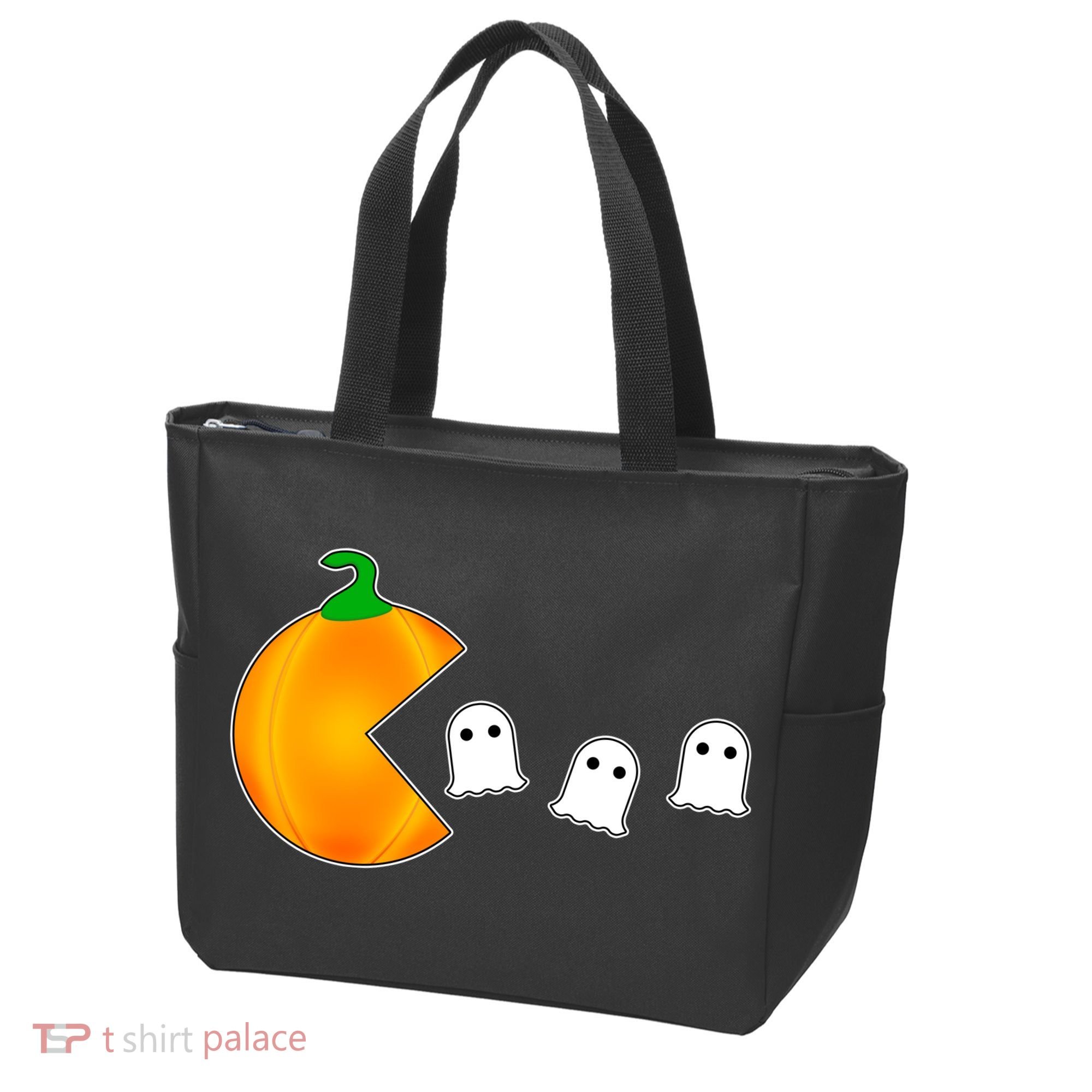 Retro Pumpkin Video Game Funny Halloween Tote Bag