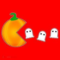 Retro Pumpkin Video Game Funny Halloween Santa Hat thumb 1
