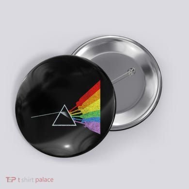Retro Rainbow Guitars Button