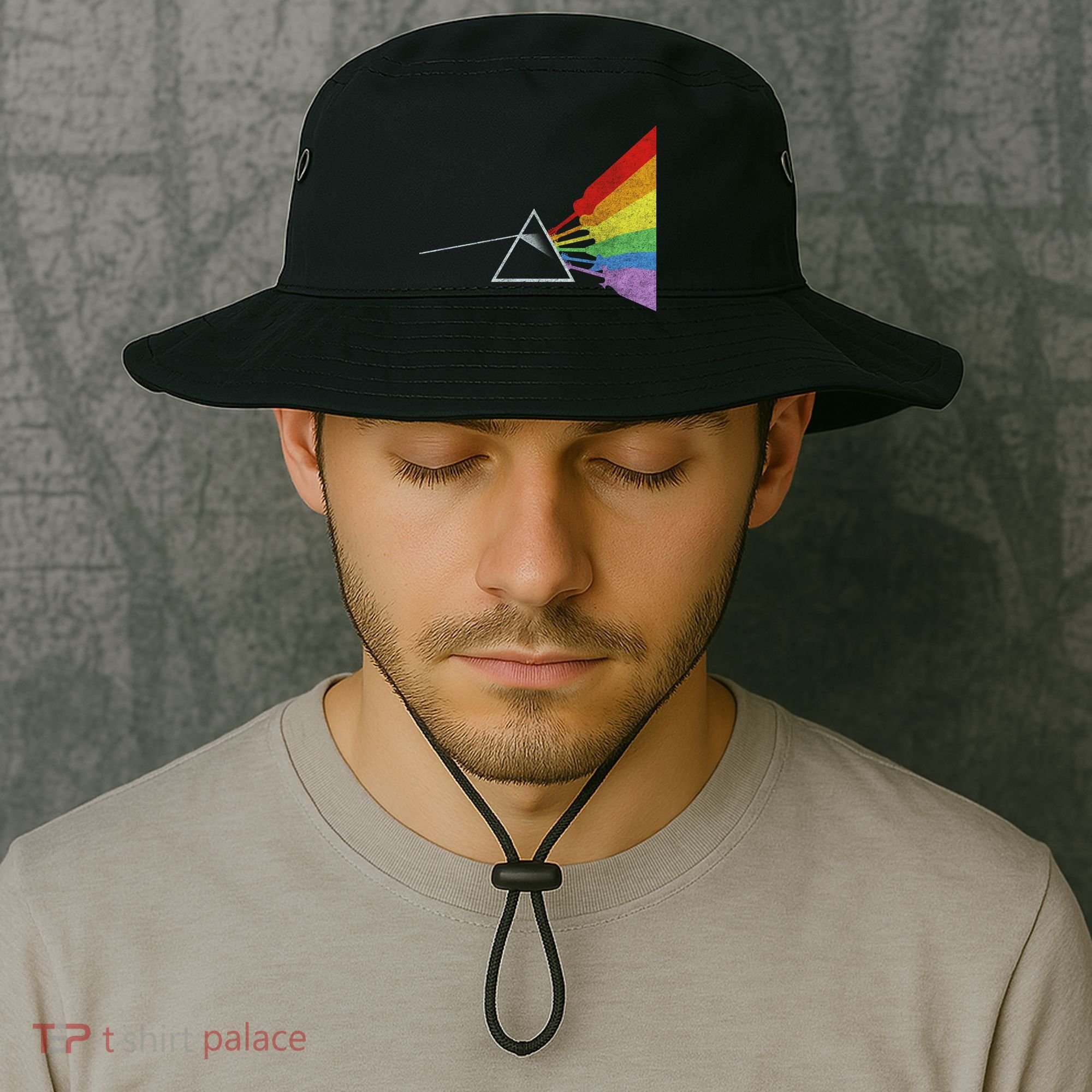 Retro Rainbow Guitars Bucket Hat