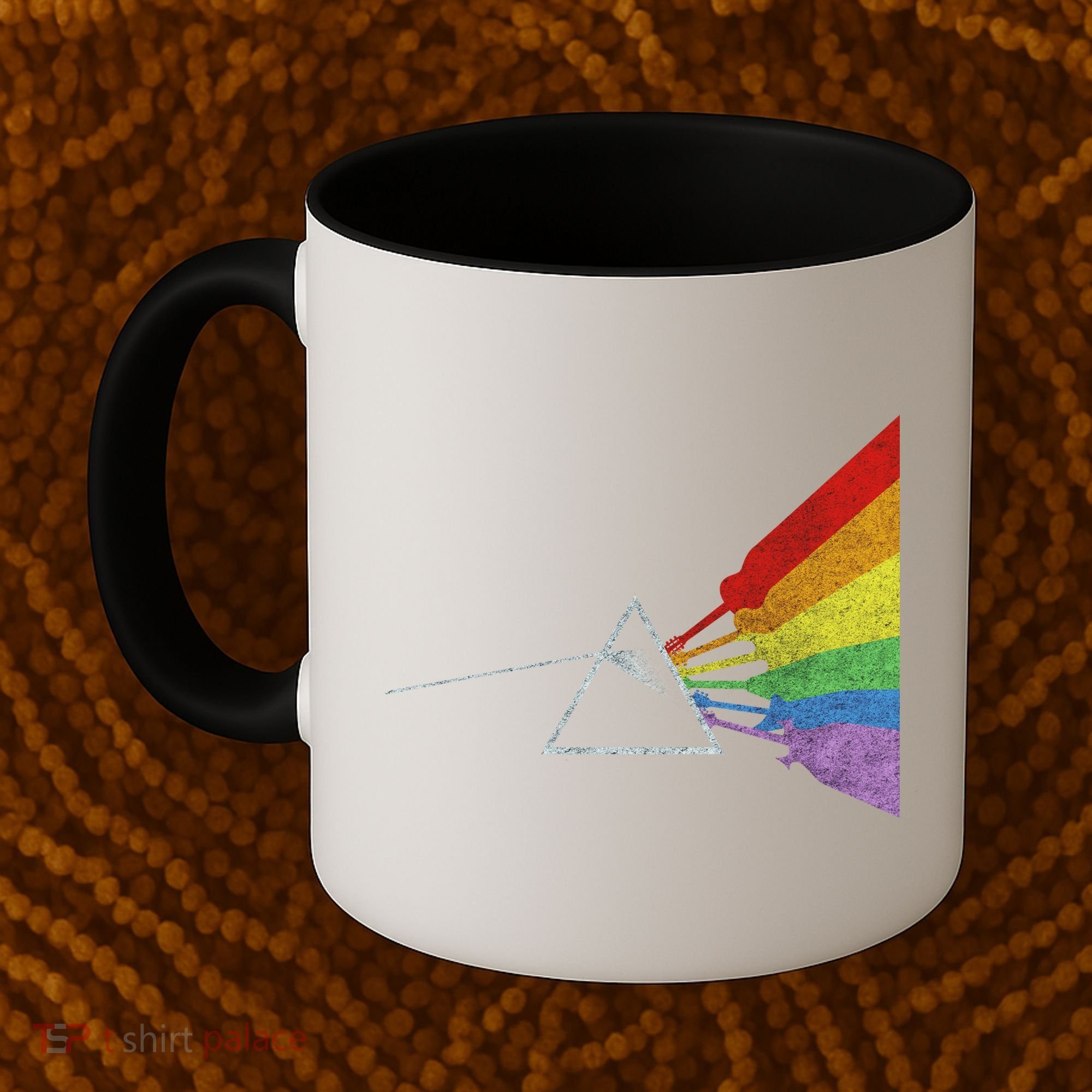 Retro Rainbow Guitars Coffee Mug