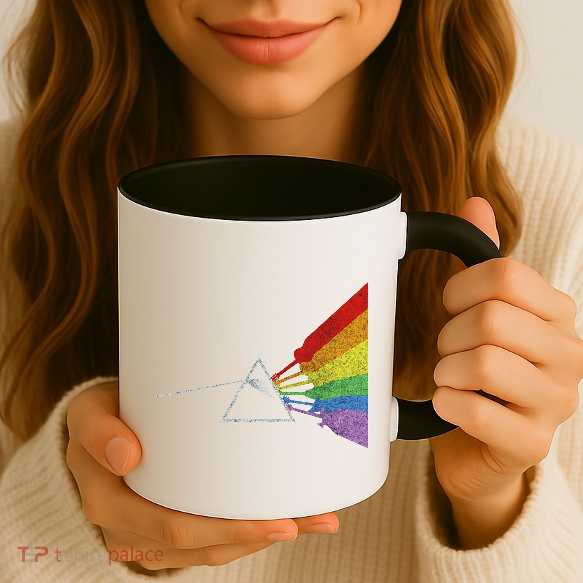 Retro Rainbow Guitars Coffee Mug