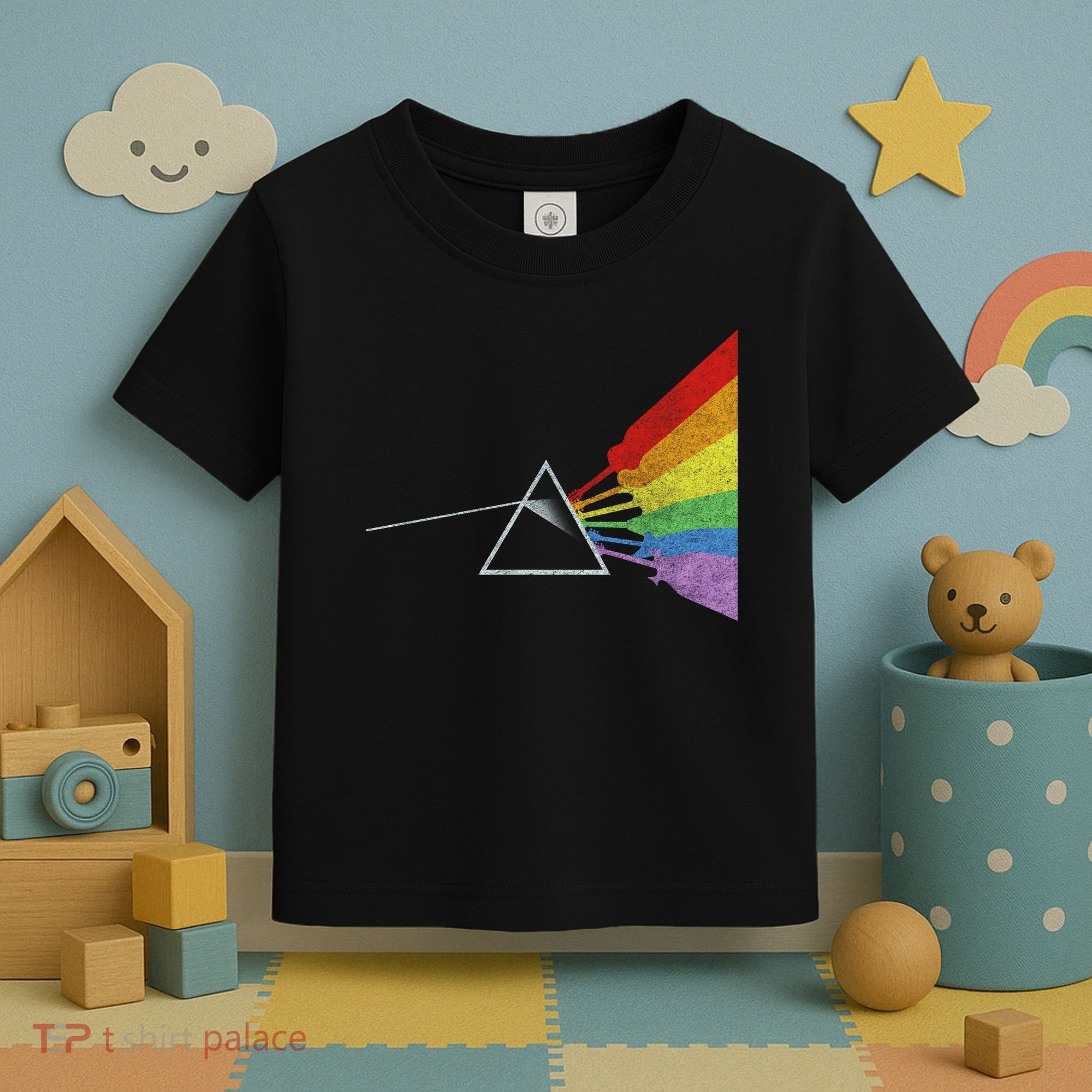 Retro Rainbow Guitars Toddler T-Shirt