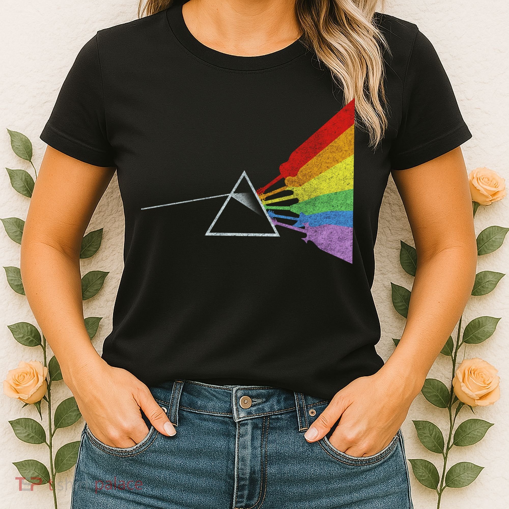 Retro Rainbow Guitars Women's T-Shirt