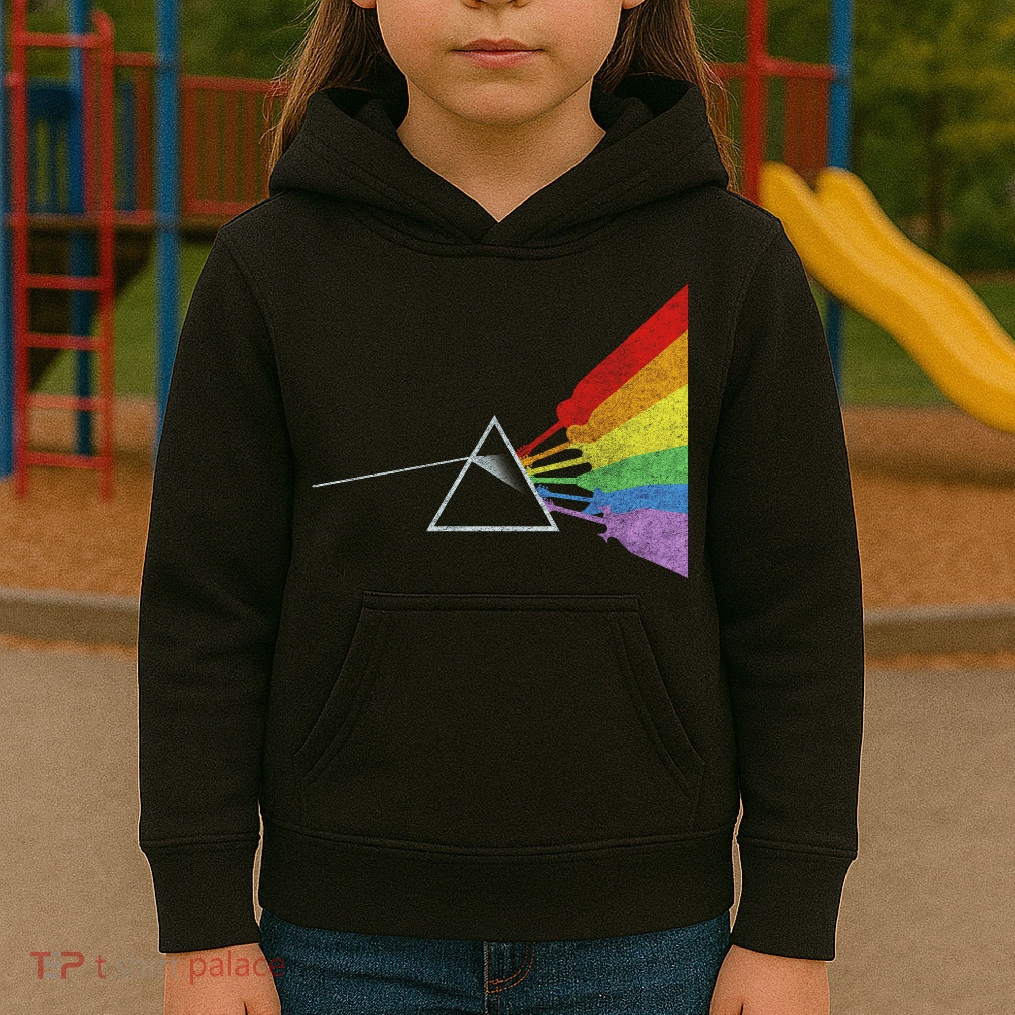 Retro Rainbow Guitars Kids Hoodie