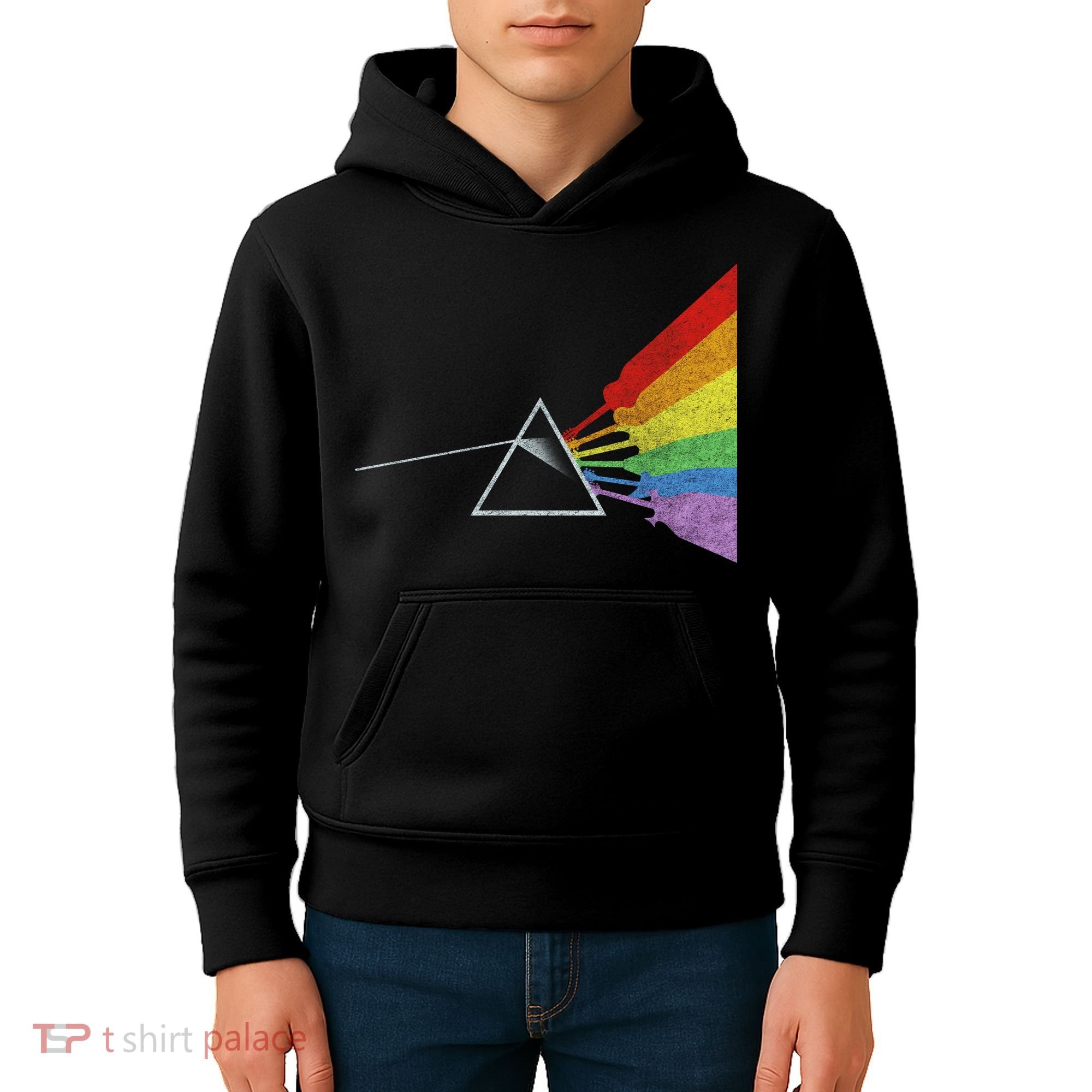 Retro Rainbow Guitars Kids Hoodie