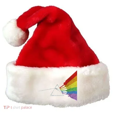 Retro Rainbow Guitars Santa Hat