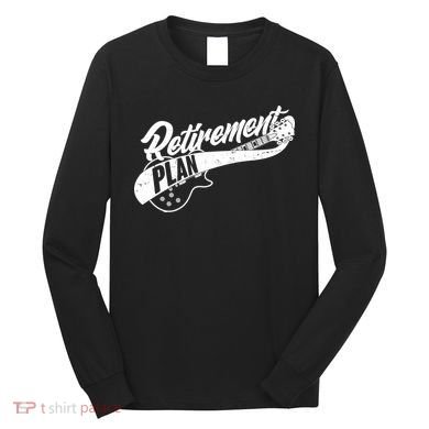 Retro Retirement Plan Guitar Long Sleeve Shirt